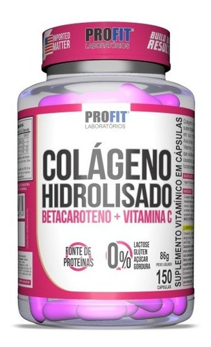 Colágeno Hidrolisado C/ Betacaroteno + Vit C 150 Caps Profit