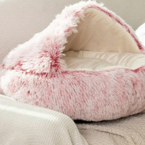 Z Cama Para Mascotas, Redonda, Suave, De Felpa, Nido, Cueva,