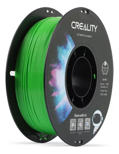 Filamento Creality Cr-tpu Flexible 1 Kg Verde -n4print