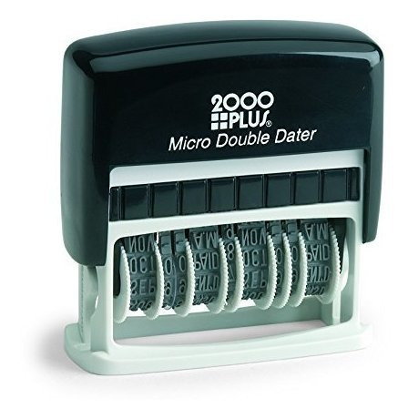 2000 Plus Micro Doble Dater Tinta Negro.