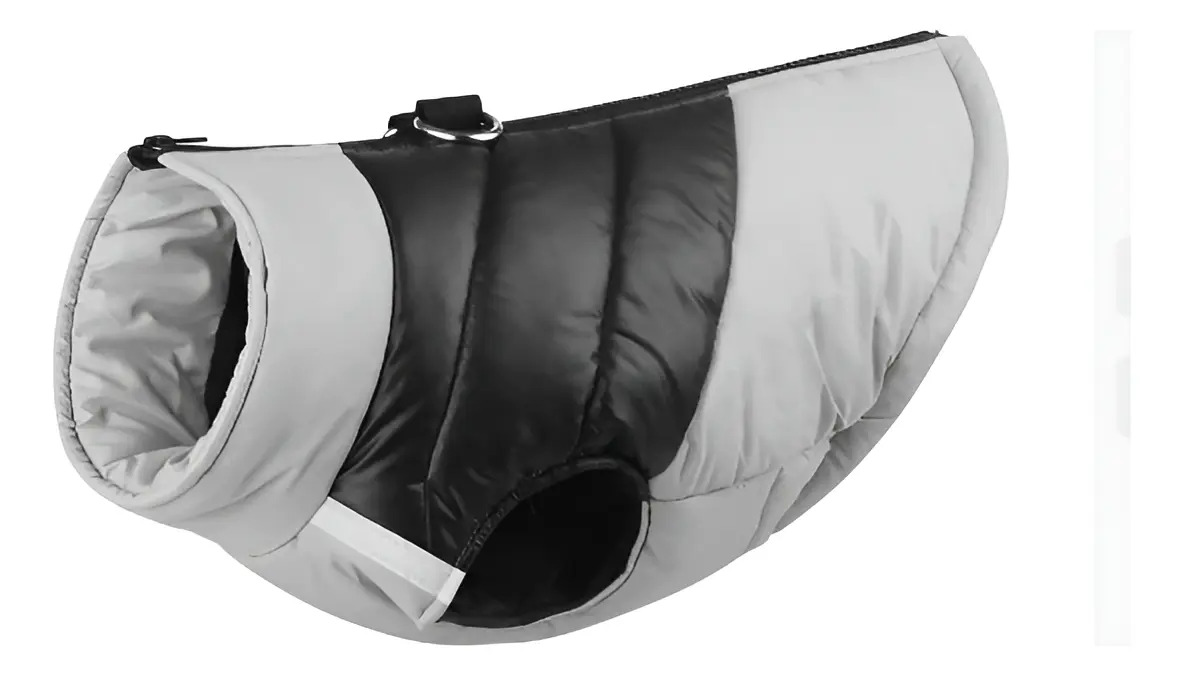 Chaleco Para Perro Mediano Grande Tela Caliente Gris Xl