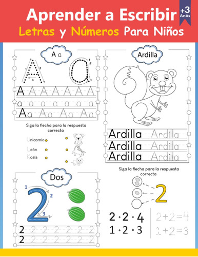 Aprender A Escribir Letras Y Números Para Niños, Español