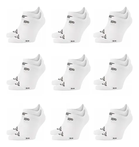 Meias Kappa Kit 9 Pares Sapatilha Soquete Invisivel Original