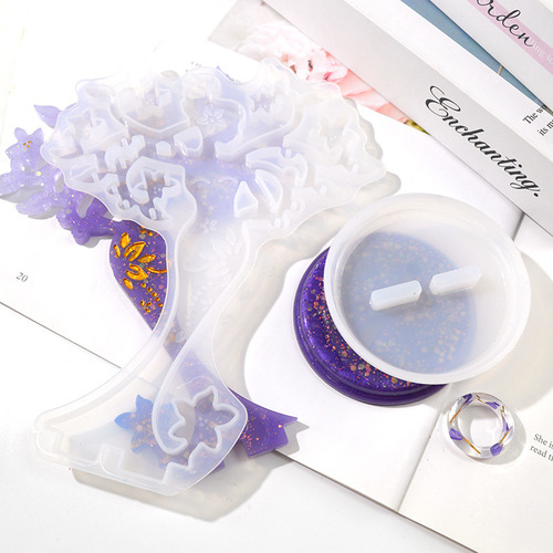 Molde De Silicona Soporte De Joyeria Belleza Resina Dama