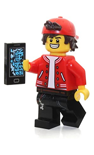 Minifigura Lego Hidden Side De Jack Davids, Roja