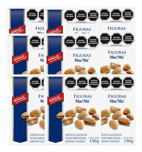 Figuras Galleta 150g Avellana Almendra Cacahuate Mac Ma