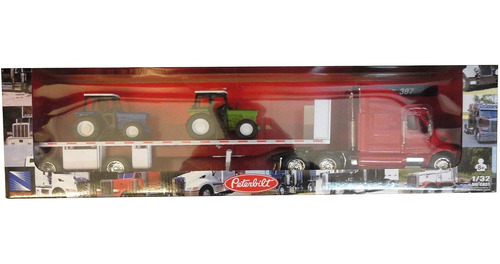 Die-cast Peterbilt 387 Plana Tractor Remolque Con 2