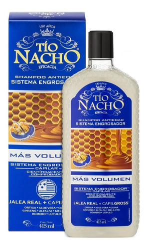 Imagen 1 de 8 de Shampoo Tio Nacho Sistema Engrosador 415 Ml