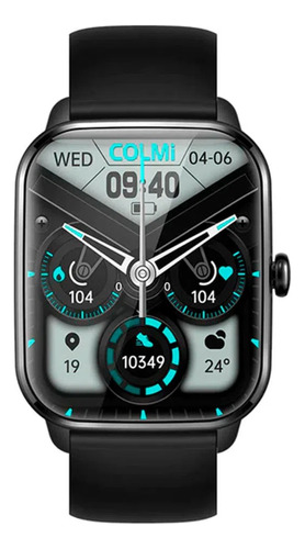 Reloj Smartwatch Colmi C61 Black Silicone 1,9  Ip68 Fitness
