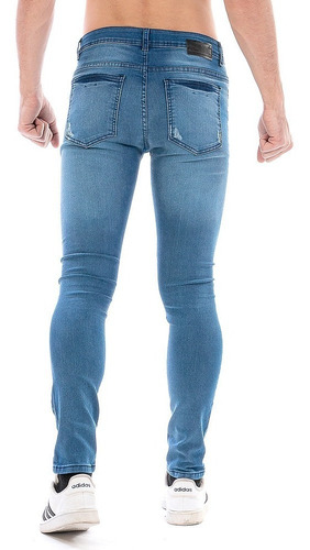 Imagen 4 de 6 de Jeans Pantalón Mezclilla Caballero Stone / Ligera Demolición
