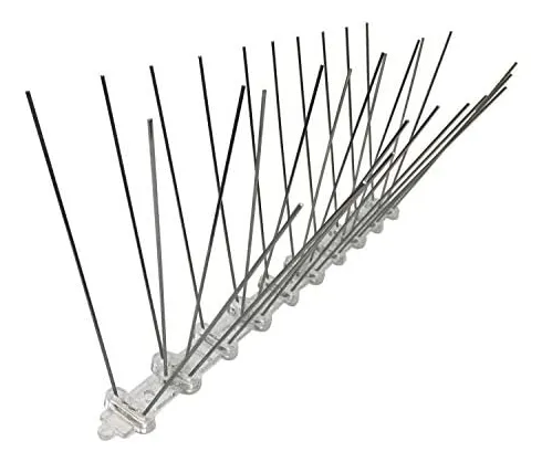 Pinchos Para Pájaros, Acero Inoxidable Flexible Con Base De