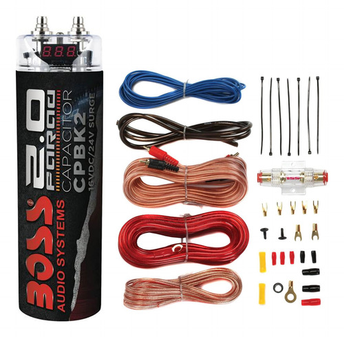 Boss Audio Cpbk2 2 Farad 20 Voltios Led Voltaje Digital Cond