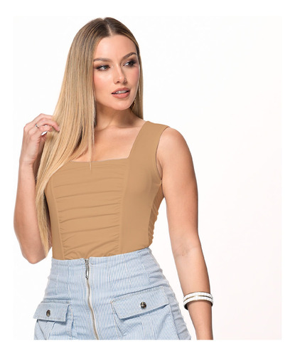 Blusa Vikats Mujer Ag6886 Camel