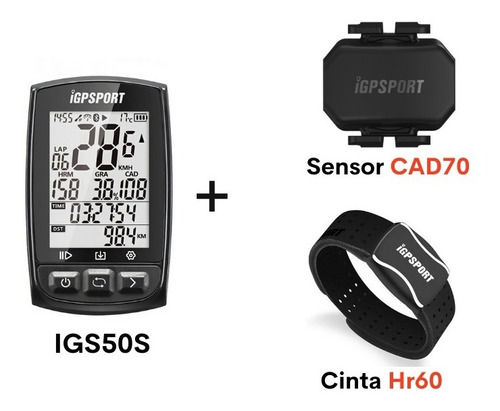 Gps Igpsport Igs50e + Cinta Hr60 + Cadencia + Nf + Garantia 