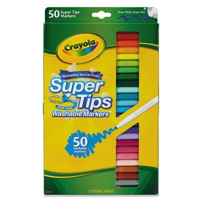 Crayola Lavable 585050 Súper Consejos Marcadores, Surtidos, 