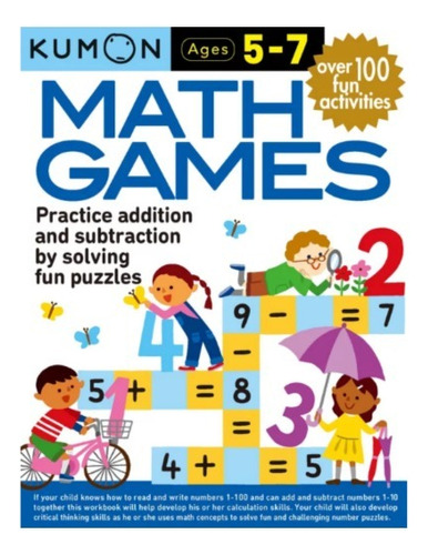 Libro Kumon Juegos De Matemáticas Actividades Ingles Niños