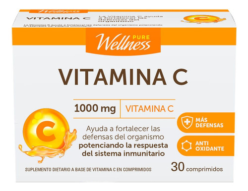 Suplemento Pure Wellness Vitamina C 1000 Mg X 30 U