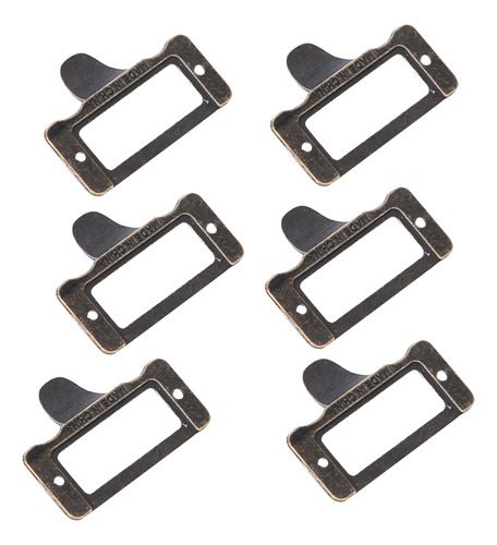 Portaetiquetas De Metal, 6 Piezas, Tiradores De Bronce, Marc