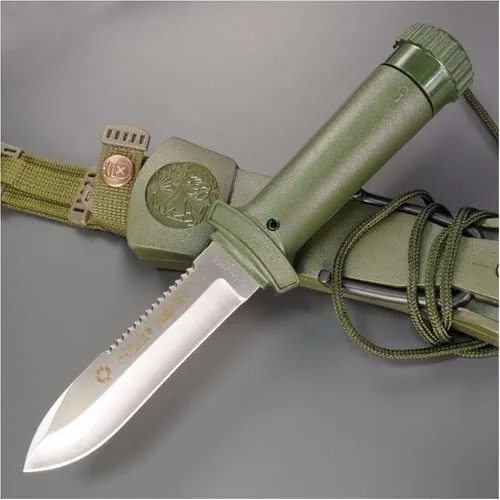 Cuchillo Aitor Jungle King 3 Verde C/ Kit Supervivencia.