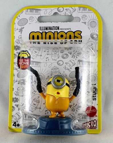 Boneco Minion Stuart Minions The Rise Of Gru Original Mattel