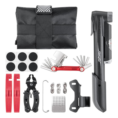 Kit De Herramientas Para Bicicleta - Bomba Y Bolsa De Sillín