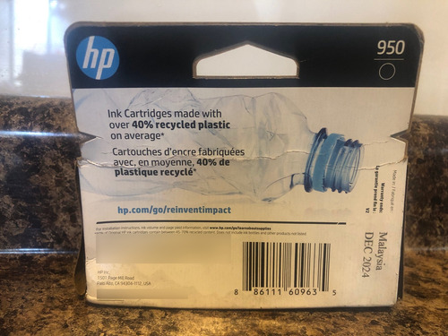Hp 950 - Cartucho De Tinta Para Impresoras (Usado)