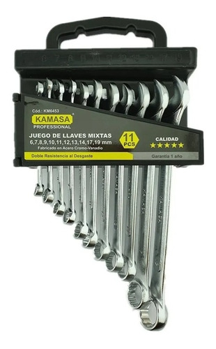 Kit Set Juego De Llaves Punta-corona 11 Piezas Kamasa Km6453