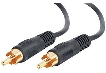 Cable Value De Audio Mono Rca | Negro, 1,82 M