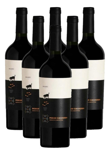 Vino Tinto Perro Callejero Blend De Malbec 750ml Combo X6