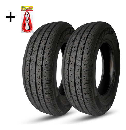 Kit 2 Pneus 175/70r14 Aro14 Inmetro + Cabo De Bateria Brinde