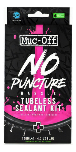 Kit Selante Tubeless Muc Off No Puncture Hassle 140ml Luz Uv