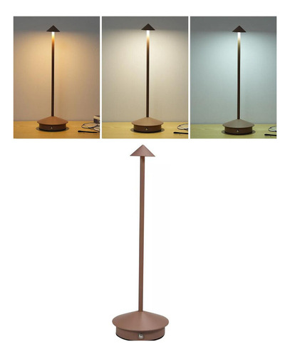 Lámpara De Mesa Led Recargable Táctil