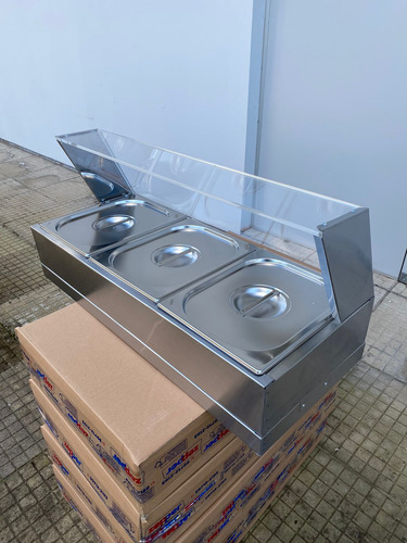 Buffet Refrigerado C/ Campana 3 Cubas 1/2 65 Placa Zpbfr03