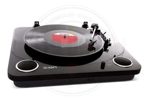Bandeja Tocadiscos Ion Max Lp Black Usb Con Parlantes Stereo