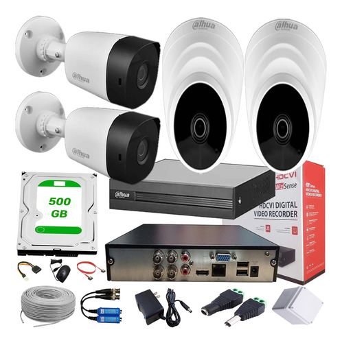 Cámaras De Seguridad Kit  Dvr 4 Ch + 4cámaras