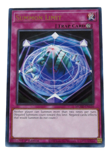 Carta Original Yu-gi-oh! Summon Limit Original Konami Trampa