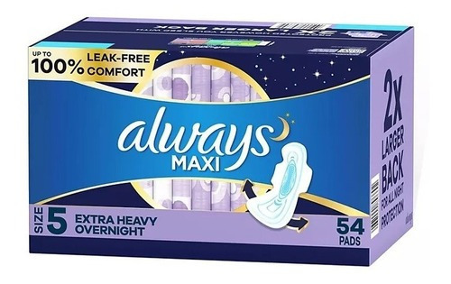 Toallas Femeninas Always Maxi 54 Piezas Talla 5