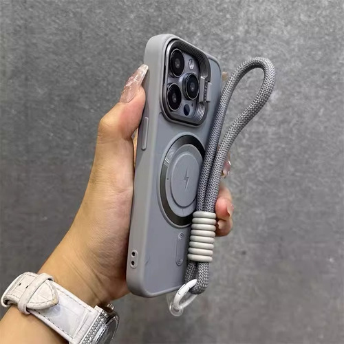 Capa Case Com Corda Protecção Da Câmara Silicone Para iPhone