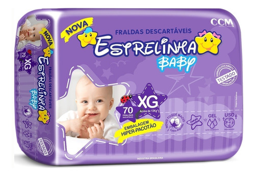 Fraldas CCM Estrelinha Baby Infantil XG