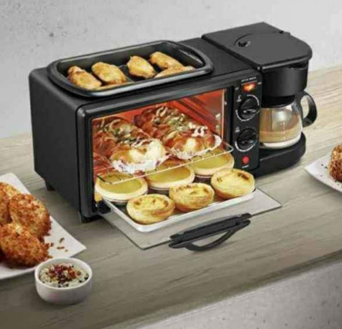 Horno Desayunador Cafetera Parrilla 3 En 1 / Multiuso Nuevo