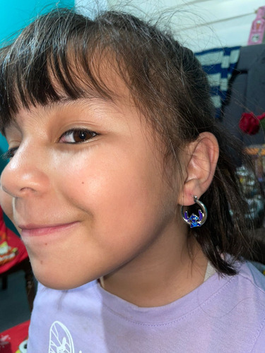 Par De Aros De Lilo Y Stitch Para Niñas Lindo Regalo S/caja
