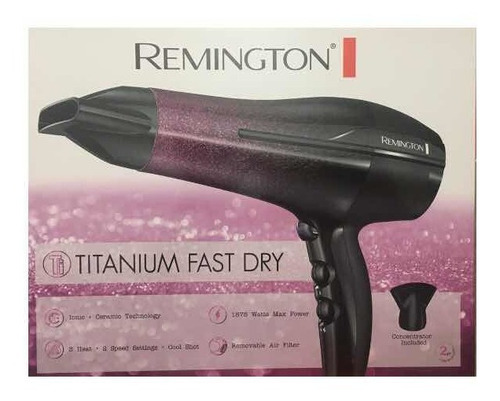 Secador De Cabello Remington Titanium Fast Dry