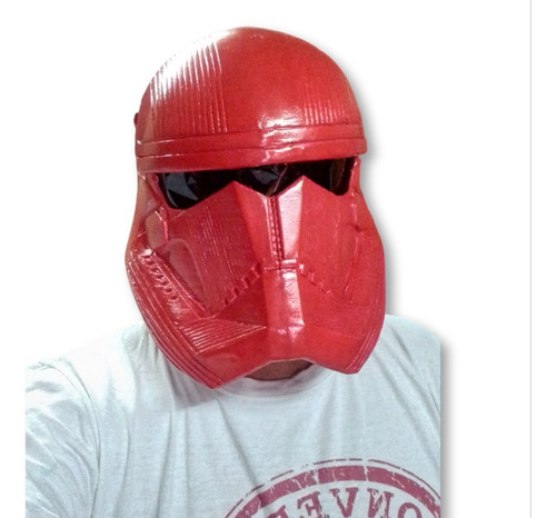 Casco Rojo Guerra De Las Galaxia Star Wars Adulto Clon