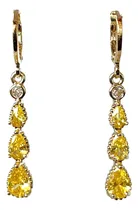Comprar Aros Enjoyas Jewels Lágrima Plata Oro Citrino