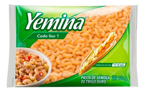 3 Pza Sopa De Codo Liso Yemina No.1, 220 G