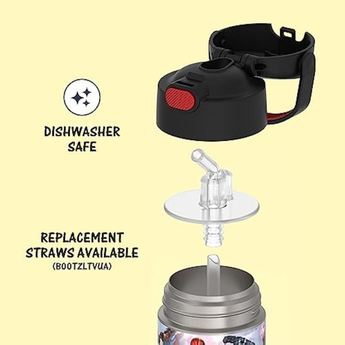 Botella De Agua Thermos Funtainer Con Pajita, 12