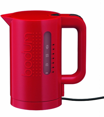 Hervidor Eléctrico 1 Litro-34oz Bodum Color Rojo Envío Free