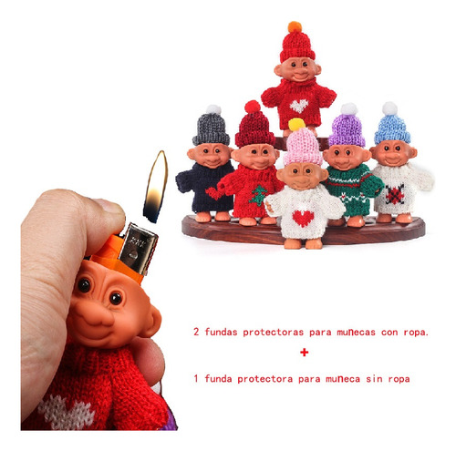 Funda Protectora Mini Muñeca De Navidad Disfraz Y Sombrero