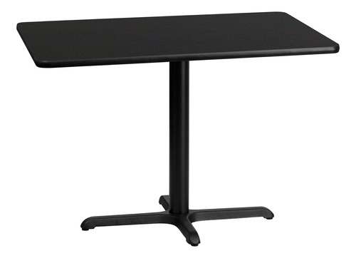 Flash Furniture Mesa Rectangular Laminada Negra De 30 X 42 P