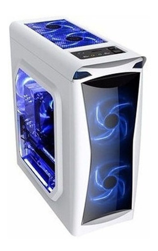 Gabinete Blanco Gamer Naxido F300 Atx 120mm Coolers Pcreg 